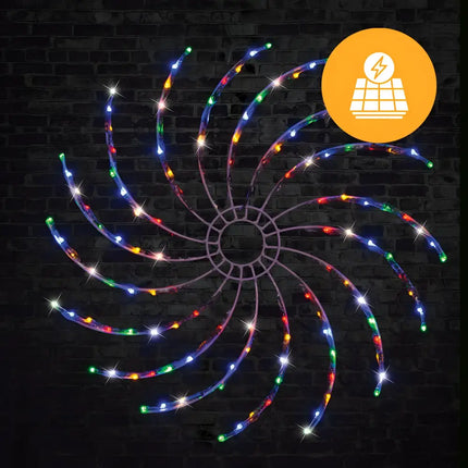 Solar-powered LED spiral spinner light from Solar LED Spinner Light 50cm Multicolor
