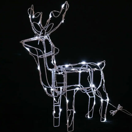 Illuminated wireframe reindeer model from Solar LED Standing 3D Reindeer 60 cm product