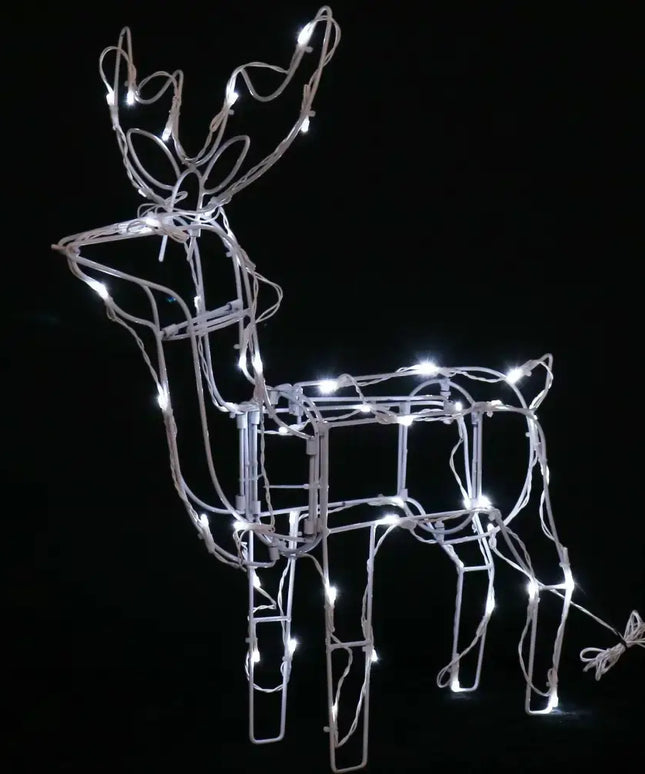 Illuminated wireframe reindeer model from Solar LED Standing 3D Reindeer 60 cm product