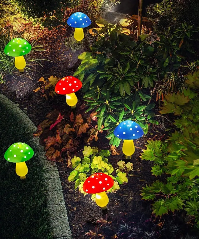 Solar Mushroom Fairy Lights for Outdoor Garden and Holiday Decoration