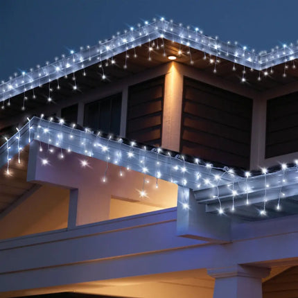 Solar white curtain lights - Home & Garden > Lighting > Outdoor Lights