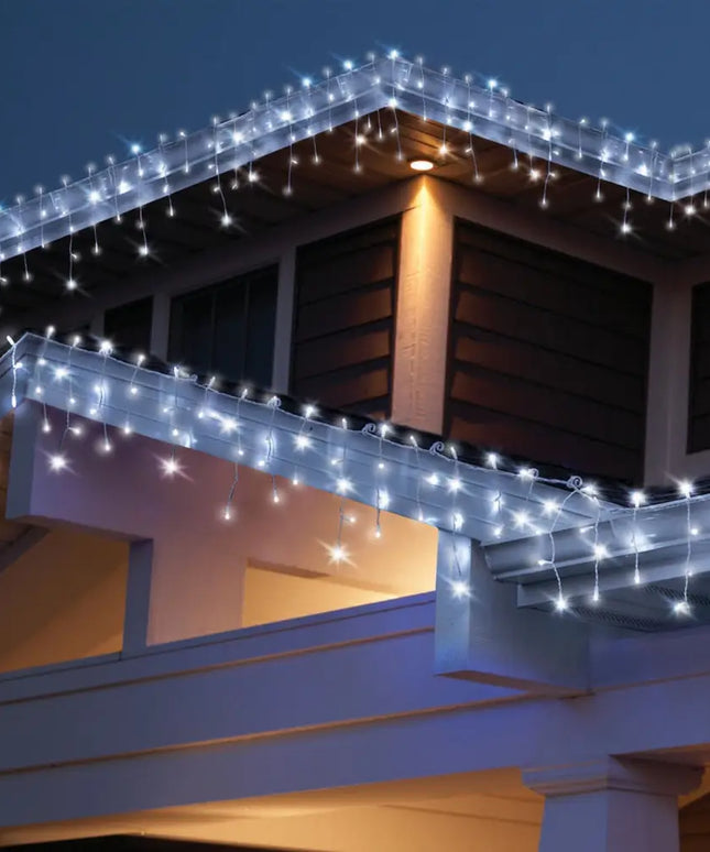 Solar white curtain lights - Home & Garden > Lighting > Outdoor Lights