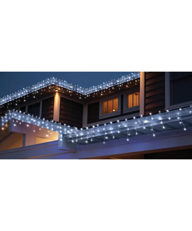 Solar white curtain lights - Home & Garden > Lighting > Outdoor Lights