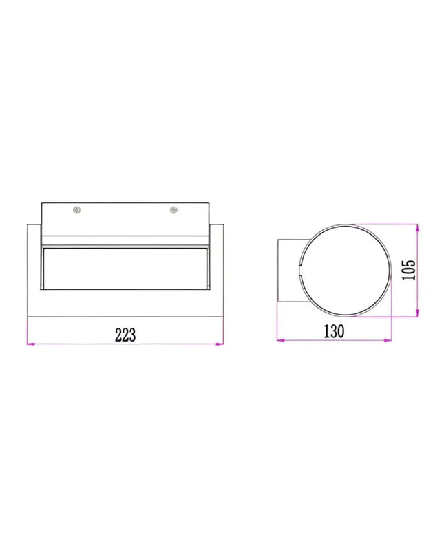 SOMBRA Exterior LED Adjustable Eyelid Surface Mounted Wall Light White 13W 3000K IP65 - SOMBRA02-Exterior Wall Lights-CLA Lighting