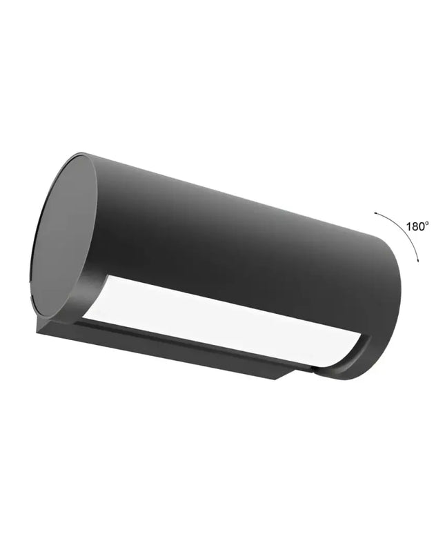 SOMBRA Exterior LED Adjustable Eyelid Surface Mounted Wall Light Dark Grey 13W 3000K IP65 - SOMBRA01-Exterior Wall Lights-CLA Lighting