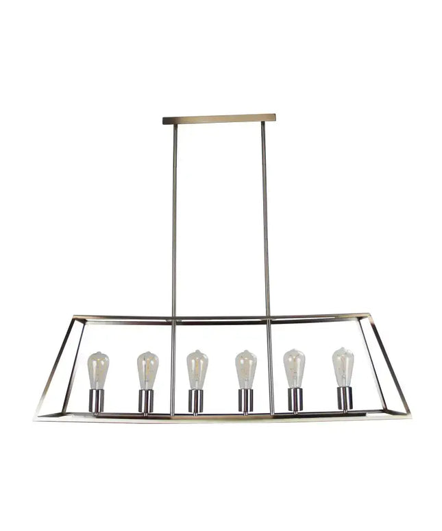 Southport 6 Light Pendant Brushed Chrome - SL66906BC-Island Pendant Lights-Oriel Lighting