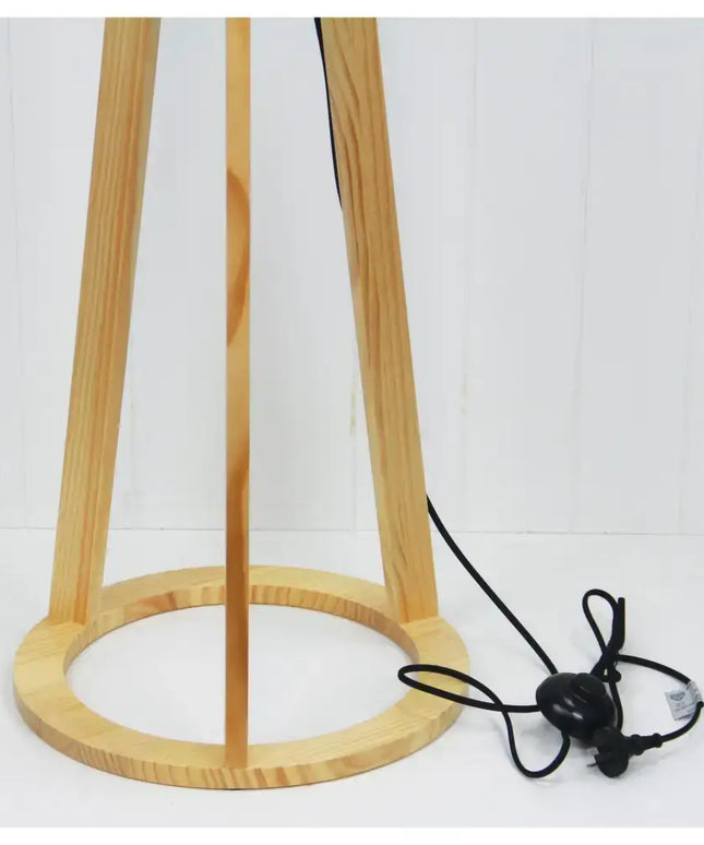 Stabb 1 Light Floor Timber Tripod Lamp Base - OL93283NAT-Floor Lamps-Oriel Lighting