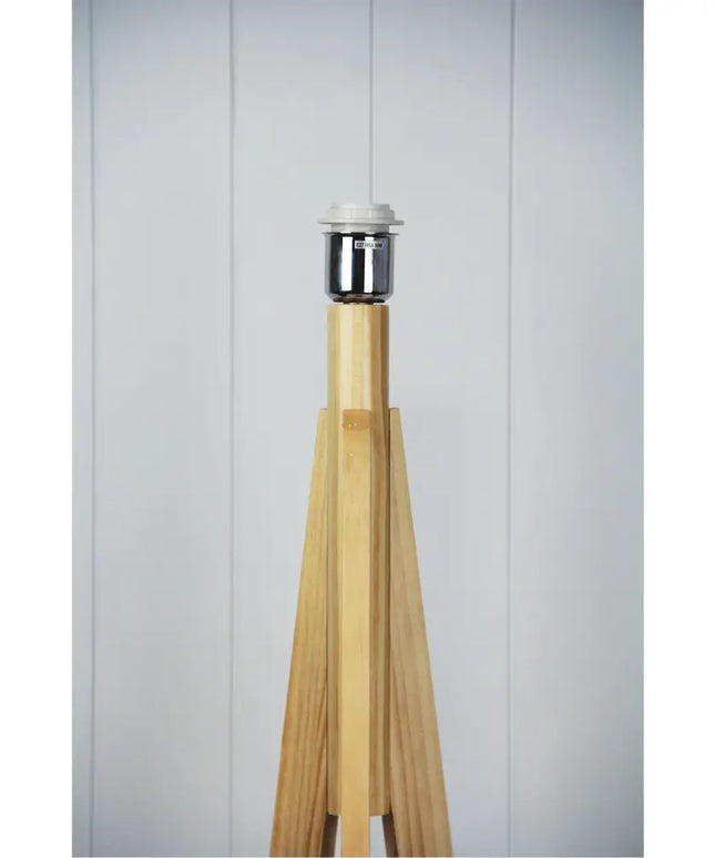 Stabb 1 Light Floor Timber Tripod Lamp Base - OL93283NAT-Floor Lamps-Oriel Lighting