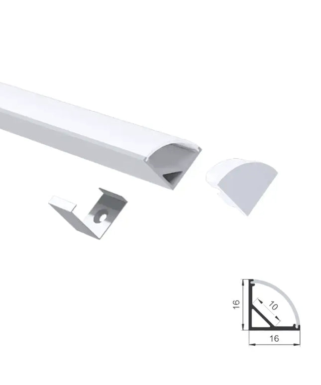 Strippy Corner Mount Aluminium Profile Kit For LED Strip Lighting - Home & Garden > Lighting > Lighting Accessories