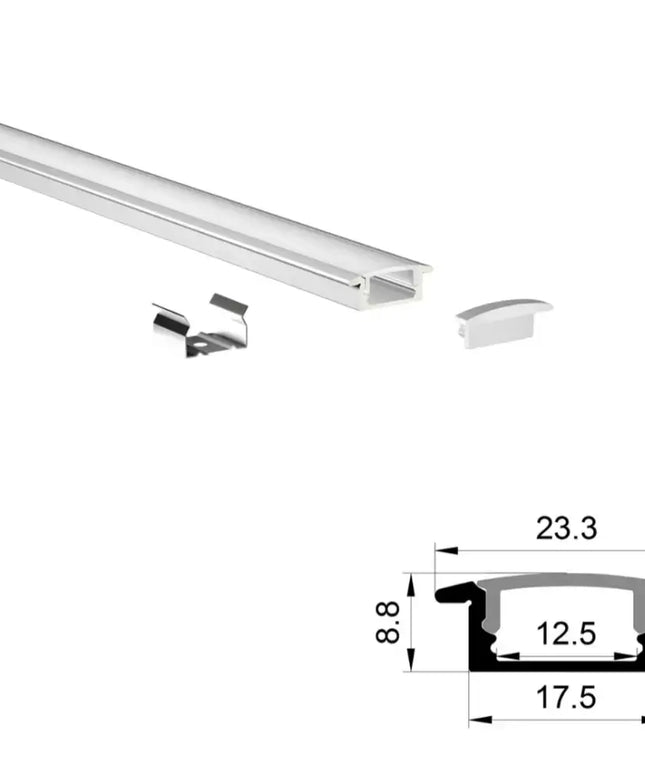 Strippy Recessed Mount Aluminium Profile Kit For LED Strip Lighting - Home & Garden > Lighting > Lighting Accessories