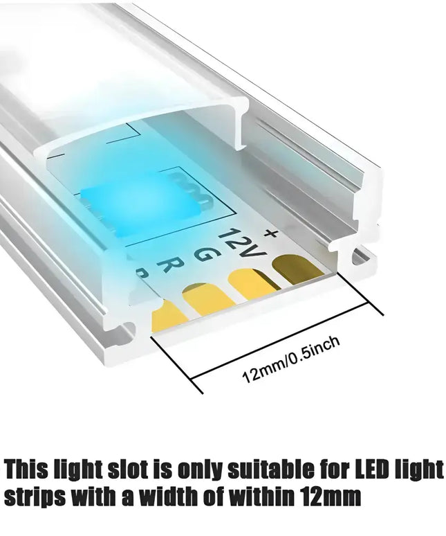 Strippy Surface Mount Aluminium Profile Kit For LED Strip Lighting - Home & Garden > Lighting > Lighting Accessories