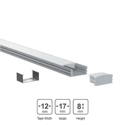 Strippy Surface Mount Aluminium Profile Kit For LED Strip Lighting - Home & Garden > Lighting > Lighting Accessories