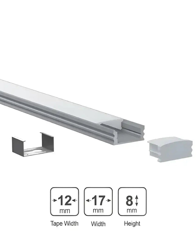 Strippy Surface Mount Aluminium Profile Kit For LED Strip Lighting - Home & Garden > Lighting > Lighting Accessories