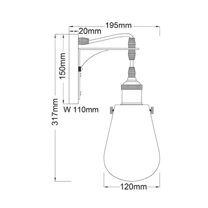 STRUNG Interior Surface Mounted Wall Light Black - STRUNG1-Wall Sconce-CLA Lighting