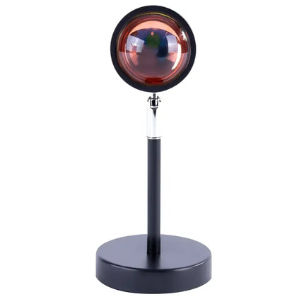 Sunset projection lamp USB LED light with 180-degree rotation in sunset red and rainbow colors