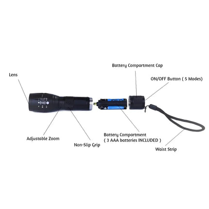 Tactical Grade 5 Mode Torch-Flashlights-Brillar