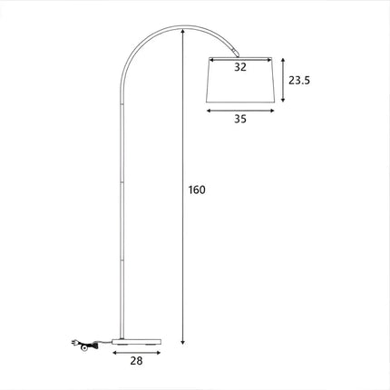Tanya Arched Floor Lamp - LL-27-0115-Floor Lamps-Lexi Lighting