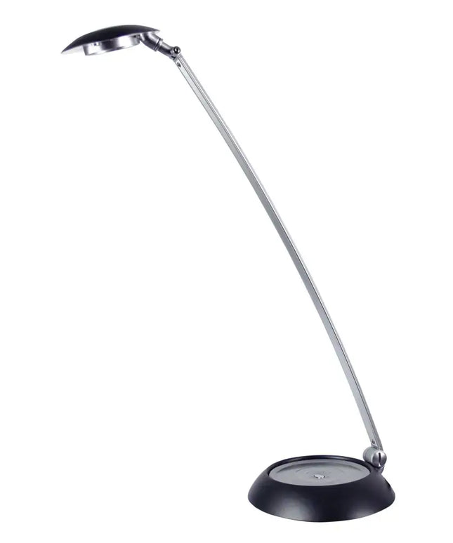 Techno 6w LED Desk Lamp Silver-TABLE AND FLOOR LAMPS-Oriel