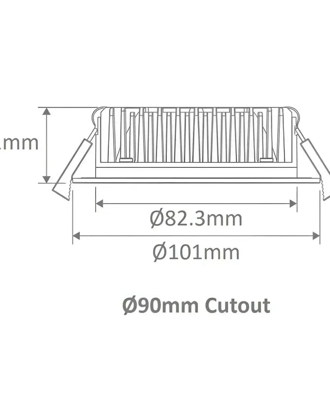 Domus TEK 13W Tricolour LED Downlight 90mm - DOWNLIGHTS