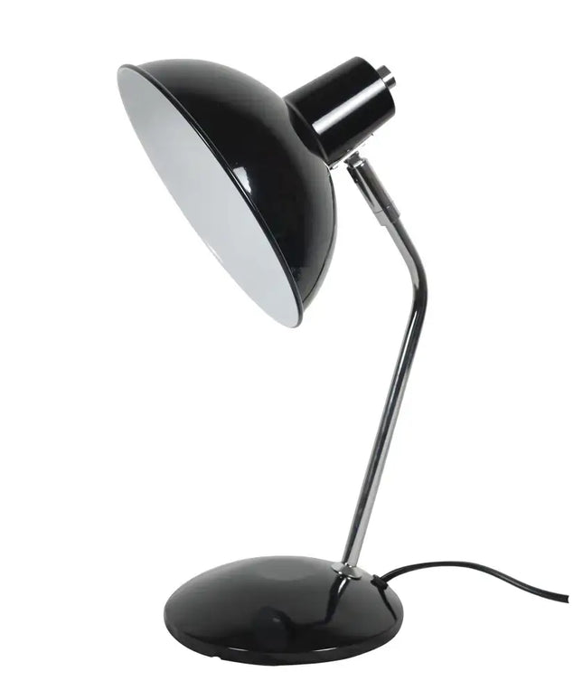 Thea Desk Lamp Black and Chrome-TABLE AND FLOOR LAMPS-Oriel