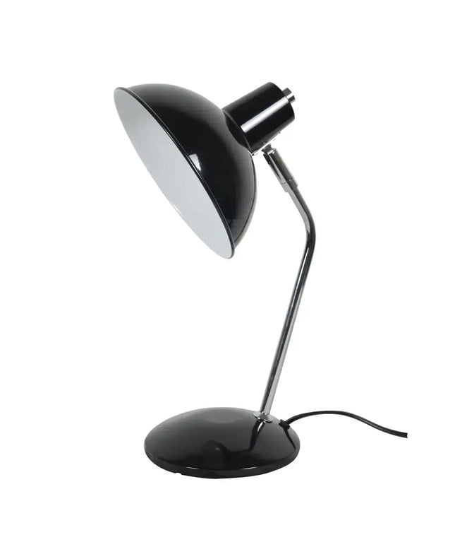 Thea Desk Lamp Black and Chrome-TABLE AND FLOOR LAMPS-Oriel