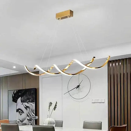 TIFFANY 1.2m Titanium Gold LED Pendant Light - Home & Garden > Lighting > Ceiling Lights