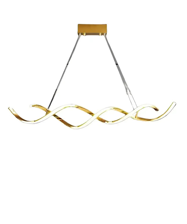 Modern gold LED pendant light from Tiffany Gold Pendant Light Adjustable LED collection