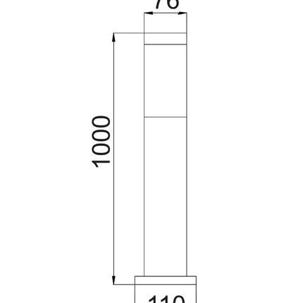 Torre Bollard Light Long 304 Stainless Steel IP44 - TORRE6-Bollard Lights-CLA Lighting