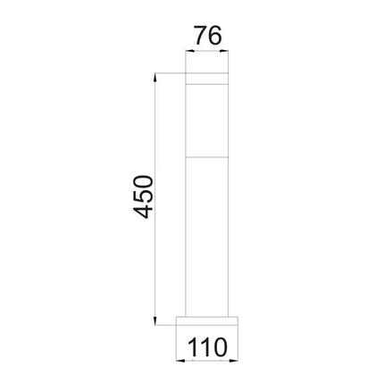 Torre Bollard Light Short 304 Stainless Steel Black IP44 - TORRE3-Bollard Lights-CLA Lighting