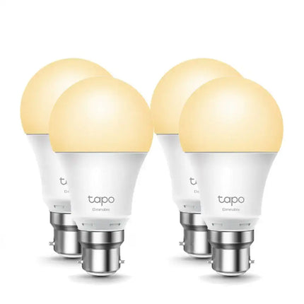 TP-LINK Tapo L510B(4-Pack) Smart Wi-Fi Light Bulb Bayonet Fitting Dimmable No Hub Required Voice Control Schedule &