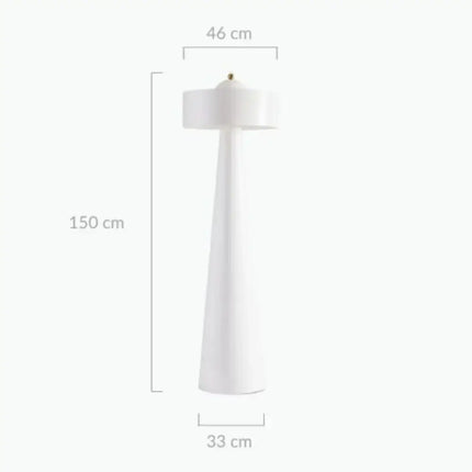 Tristan Sculptured White Floor Lamp - Home & Garden > Lighting > Table Lamps