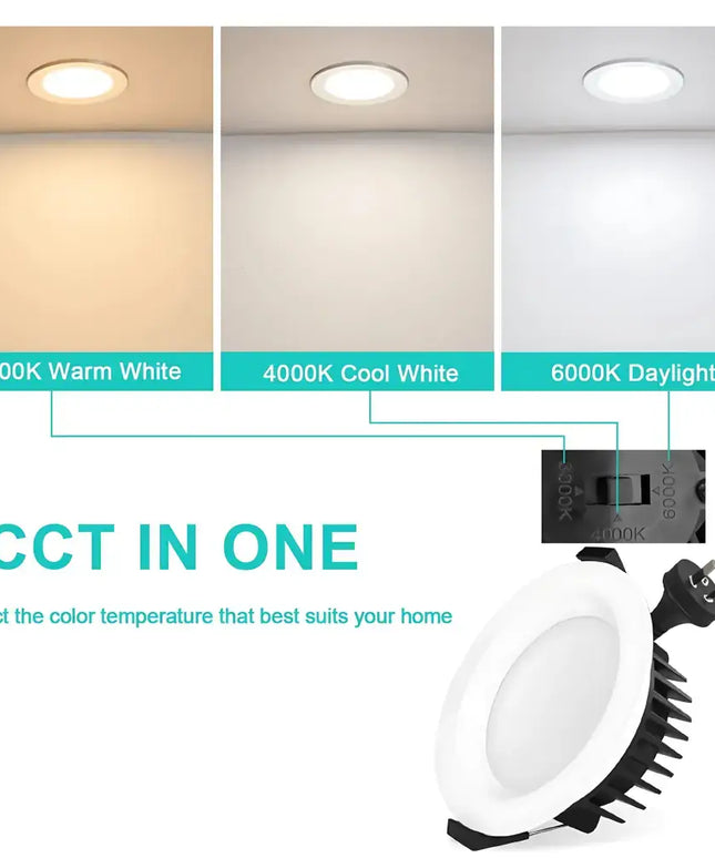 13W Tri-Colour Dimmable LED Downlight | 90mm Cut Out | Uluru