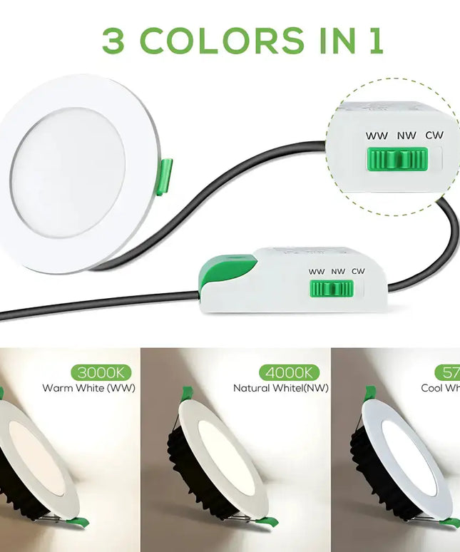 10W Tri-Colour Dimmable LED Downlight | 70mm Cut Out | Uluru Mini