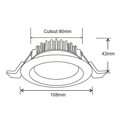 13W Tri-Colour Dimmable LED Downlight | 90mm Cut Out | Uluru Pro