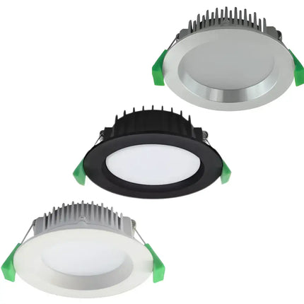 Uluru Pro 13W Tri Colour Dimmable LED Downlight – 90mm Cut Out IC 4 IP44 | White Black & Satin Chrome Home & Garden >