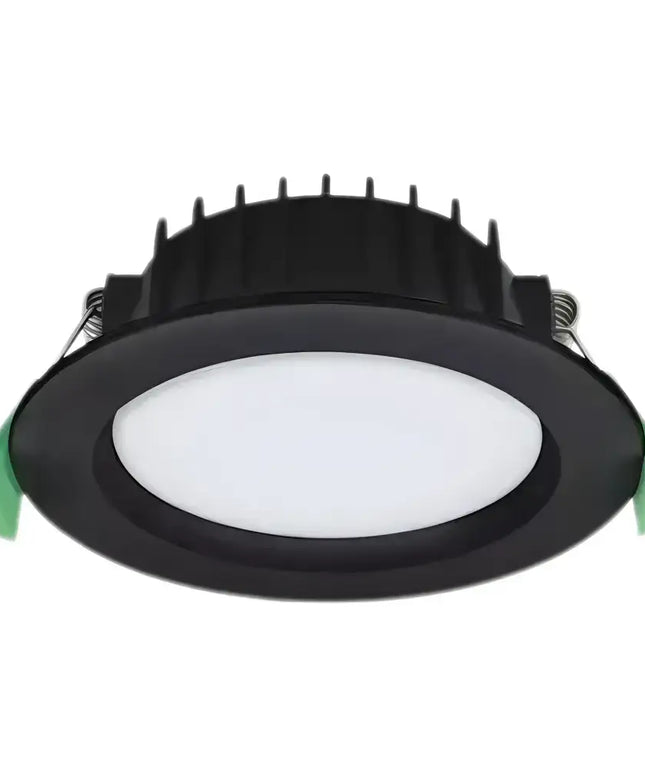 Uluru Pro 13W Tri Colour Dimmable LED Downlight – 90mm Cut Out IC 4 IP44 | White Black & Satin Chrome Black Home &