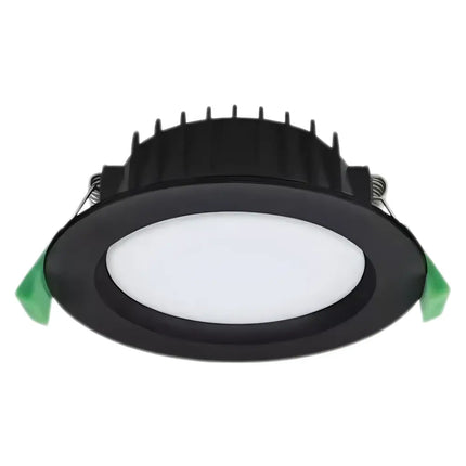 Uluru Pro 13W Tri Colour Dimmable LED Downlight – 90mm Cut Out IC 4 IP44 | White Black & Satin Chrome Black Home &