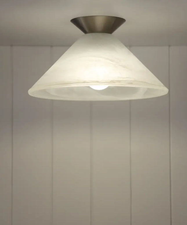 Vamp DIY Alabaster Glass DIY 290mm-DIY Batten Fix Lights-Oriel Lighting