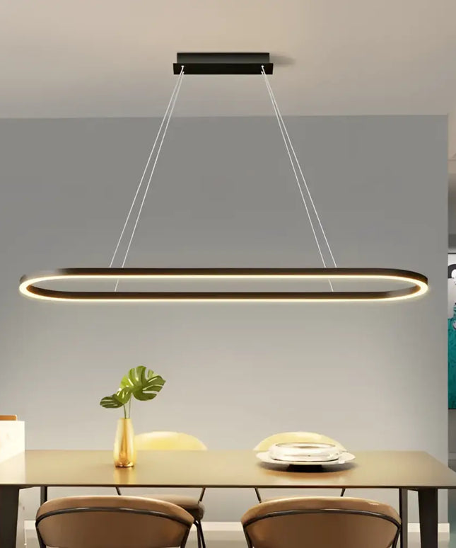 Velar Black Oval Adjustable LED Pendant Light - Home & Garden > Lighting > Ceiling Lights