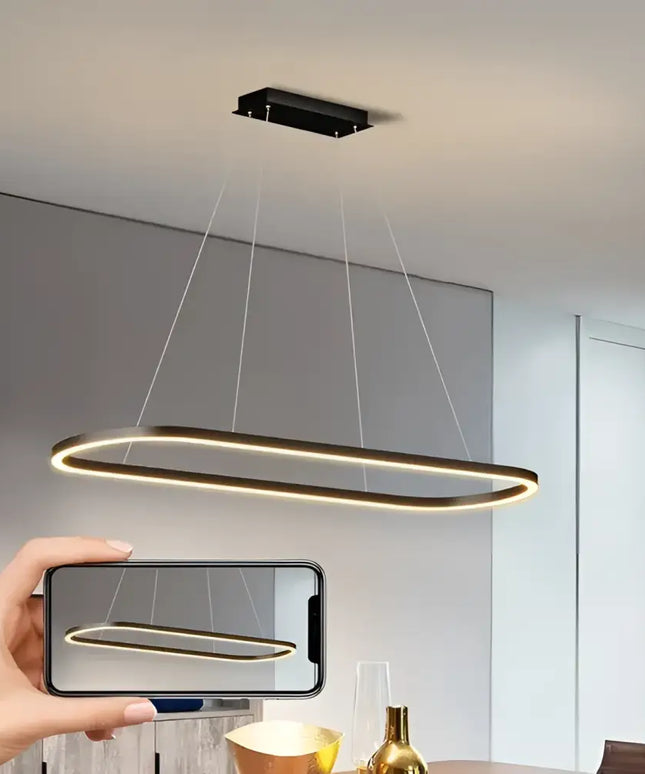 Velar Black Oval Adjustable LED Pendant Light - Home & Garden > Lighting > Ceiling Lights