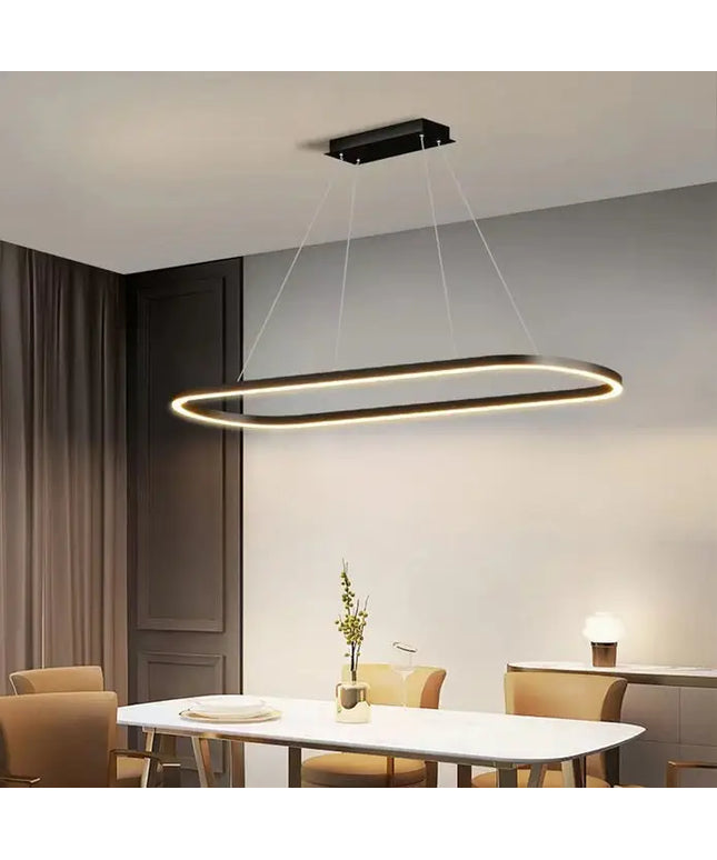 Velar Black Oval Adjustable LED Pendant Light - Home & Garden > Lighting > Ceiling Lights