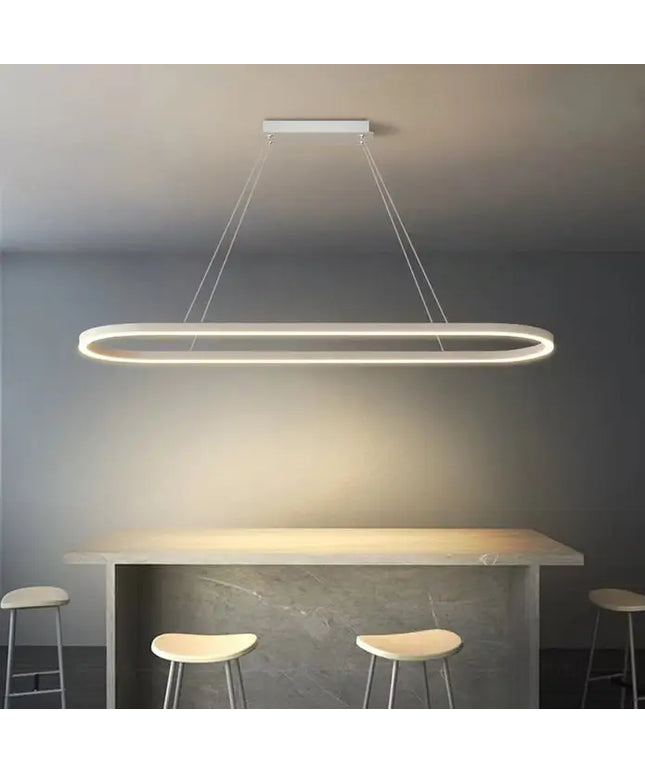 Velar White Oval Adjustable LED Pendant Light - Home & Garden > Lighting > Ceiling Lights