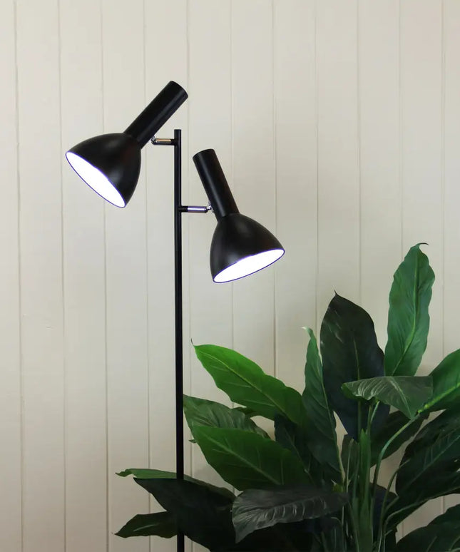 Vespa 2 Light Floor Lamp Antique Brass - SL98572AB-Floor Lamps-Oriel Lighting