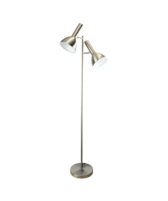 Vespa 2 Light Floor Lamp Brushed Chrome - SL98572BC-Floor Lamps-Oriel Lighting