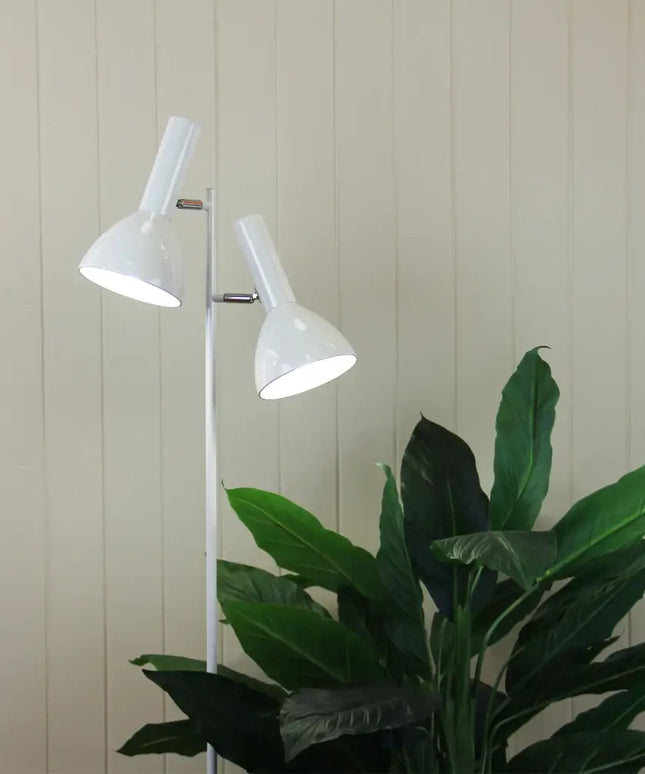 Vespa 2 Light Floor Lamp White - SL98572WH-Floor Lamps-Oriel Lighting