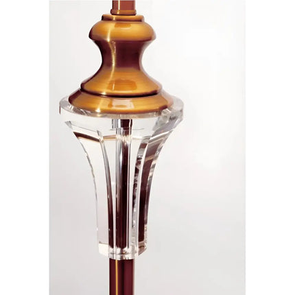 Vienna Crystal & Brass Floor Lamp with Fabric Shade - LL-27-0082-Floor Lamps-Lexi Lighting