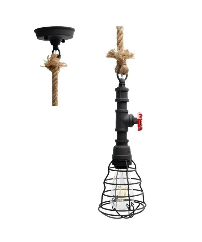 Vantage Pipe Pendant Light - Rusty-Home & Garden > Lighting-Koala Lamps and Lighting