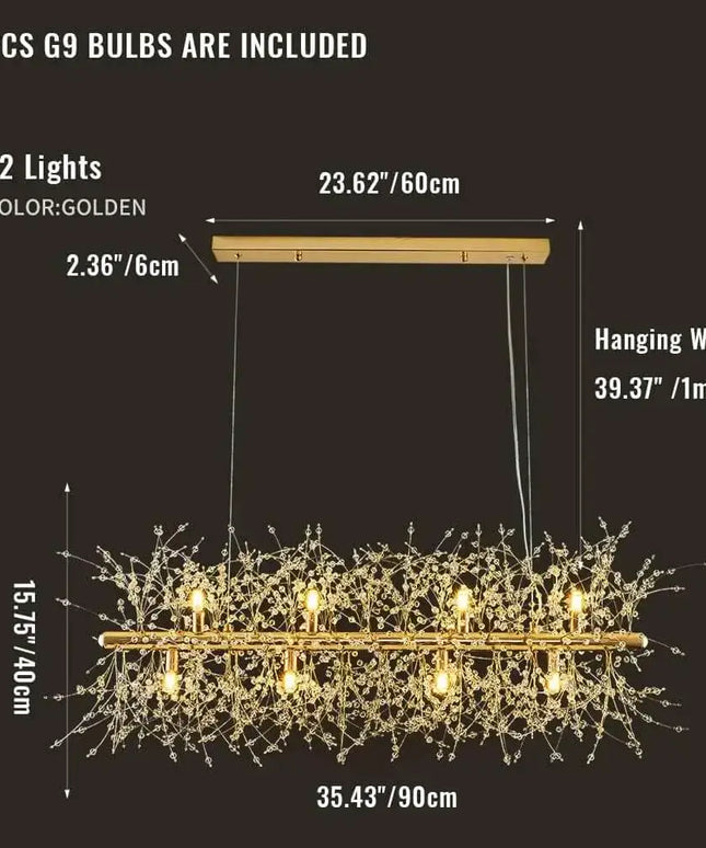 Volaré 12 Light Crystal Chandelier - Home & Garden > Lighting