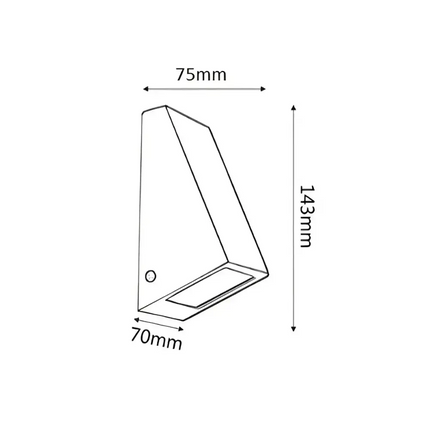WEDGE Exterior Wall Light White IP44 - WEDGEGWH-Exterior Wall Lights-CLA Lighting