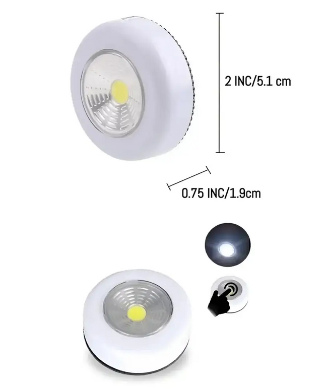 Wireless Peel n Stick Lights with COB LED Technology 2pk--Brillar